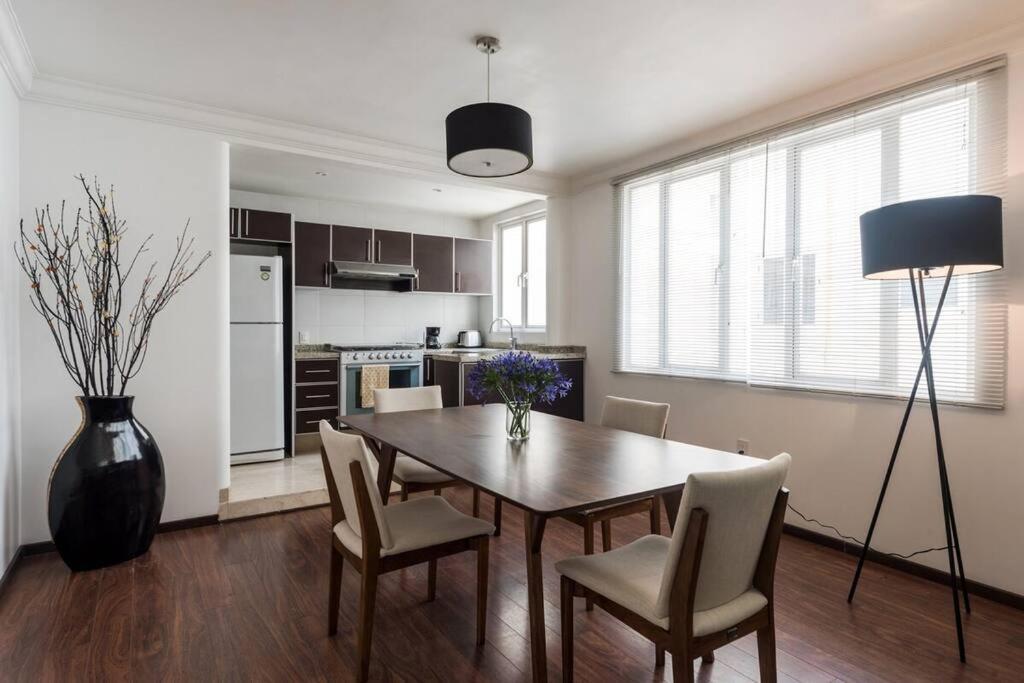 Condesa Residence 7 Stylish 2 Bedroom, 1 Bathroom Residence Accentuating Expansive Interiors 墨西哥城 外观 照片